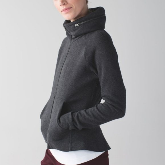 lululemon athletica Tops - Lululemon &go Destination Hoodie Heathered Black / Black